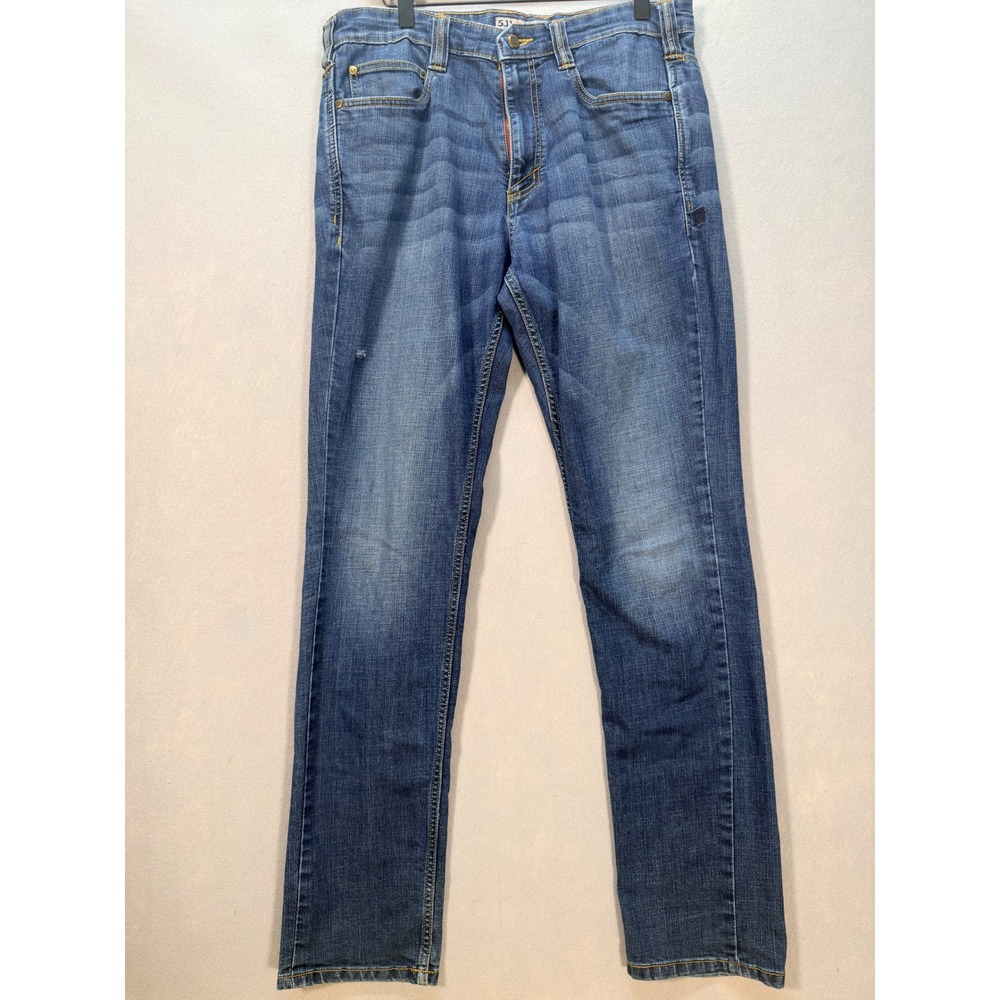 5.11 Tactical Mens Straight Leg Denim Jeans Blue Medium Wash W34 UK34